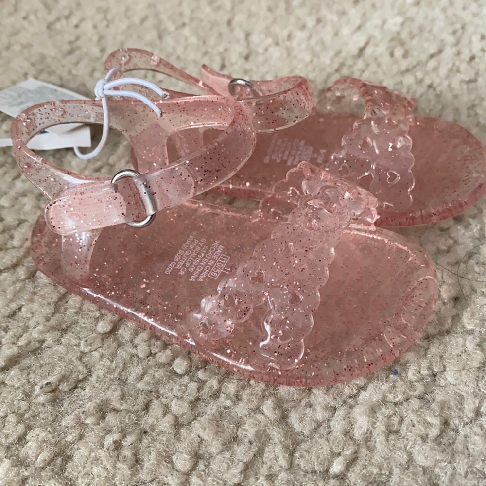 Glitter jelly sandals!!